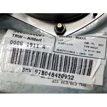 Recambio de airbag lateral delantero derecho para bmw serie 5 berlina (e39) 523i referencia OEM IAM 3482088061  