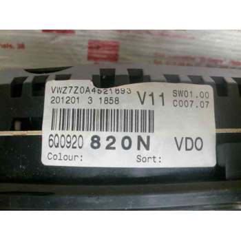 Recambio de cuadro instrumentos para volkswagen polo (9n1) 1.2 12v referencia OEM IAM 6Q0920820N VOLKSWAGEN 