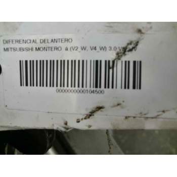 Recambio de diferencial delantero para mitsubishi montero (v20/v40) 3.0 v6 24v cat referencia OEM IAM   92167