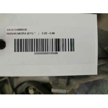 Recambio de caja cambios para nissan micra (k12e) 1.4 cat referencia OEM IAM JH3148  92691