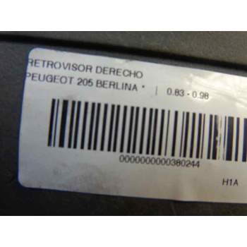 Recambio de retrovisor derecho para peugeot 205 berlina referencia OEM IAM   