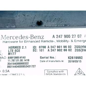 Recambio de modulo electronico para mercedes-benz clase a (w177) a 180 d (177.003) referencia OEM IAM A2479002707  