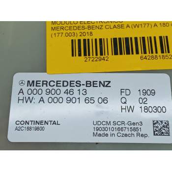 Recambio de modulo electronico para mercedes-benz clase a (w177) a 180 d (177.003) referencia OEM IAM A0009004613  