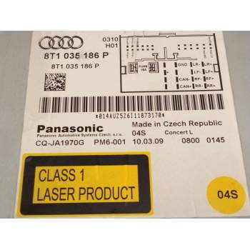 Recambio de sistema audio / radio cd para audi q5 (8rb) 2.0 tdi quattro referencia OEM IAM 8T1035186  
