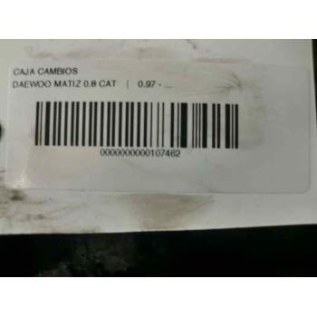 Recambio de caja cambios para daewoo matiz 0.8 cat referencia OEM IAM   95127