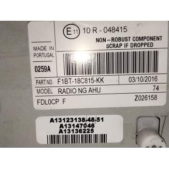Recambio de sistema audio / radio cd para ford focus iii sedán 1.0 ecoboost referencia OEM IAM F1BT18C815KK  