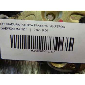 Recambio de cerradura puerta trasera izquierda para daewoo matiz referencia OEM IAM   95240