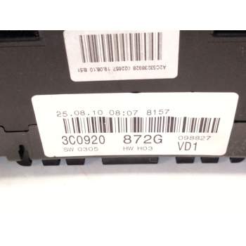 Recambio de cuadro instrumentos para volkswagen passat variant (365) 1.6 tdi dpf referencia OEM IAM 3C0920872G  