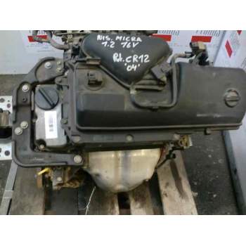 Recambio de motor completo para nissan micra (k12e) 1.2 cat referencia OEM IAM CR12  95373