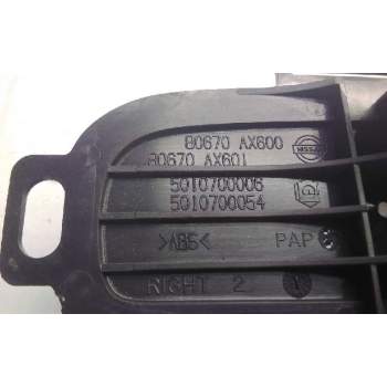 Recambio de maneta interior trasera derecha para nissan micra (k12e) acenta referencia OEM IAM 80670AX600  
