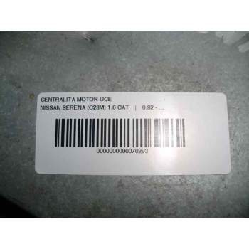 Recambio de centralita motor uce para nissan serena (c23m) 1.6 cat referencia OEM IAM 0261200976 237101C770 