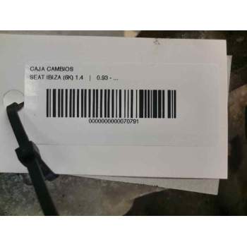 Recambio de caja cambios para seat ibiza (6k) 1.4 referencia OEM IAM DGG  35826