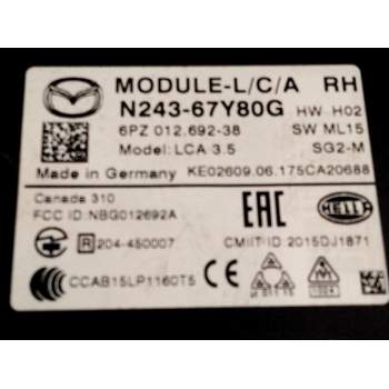 Recambio de modulo electronico para mazda mx-5 rf targa (nd) 2.0 (nd2e) referencia OEM IAM N24367Y80G  