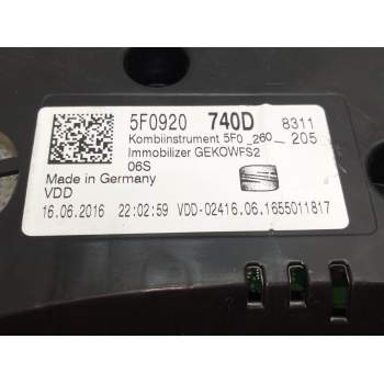 Recambio de cuadro instrumentos para seat leon st (5f8) reference connect referencia OEM IAM 5F0920740D  