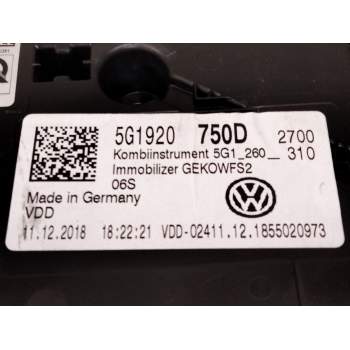 Recambio de cuadro instrumentos para volkswagen golf vii (5g1, bq1, be1, be2) 1.0 tsi referencia OEM IAM 5G1920750  