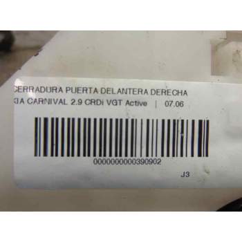 Recambio de cerradura puerta delantera derecha para kia carnival 2.9 crdi vgt active referencia OEM IAM   