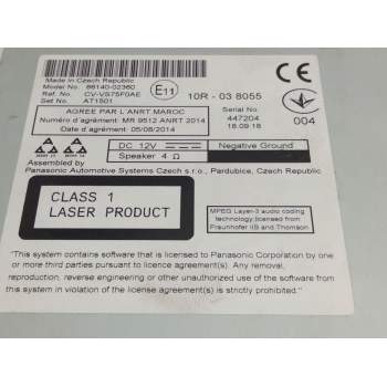 Recambio de sistema audio / radio cd para toyota auris (_e18_) 1.3 (nre180_) referencia OEM IAM 8614002360  