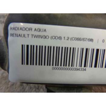 Recambio de radiador agua para renault twingo (co6) 1.2 (c066/67/68) referencia OEM IAM   