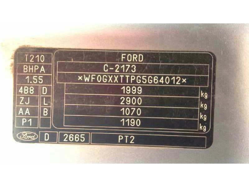 ford transit connect (tc7) del año 2005