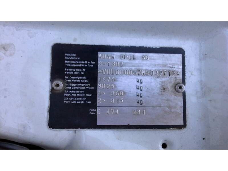 opel vectra a del año 1992