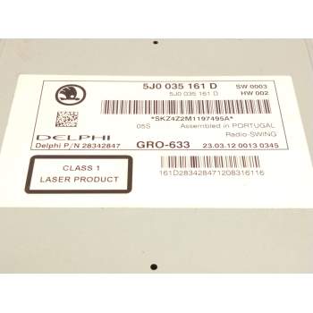 Recambio de sistema audio / radio cd para skoda roomster (5j7) 1.6 tdi referencia OEM IAM 5J0035161  