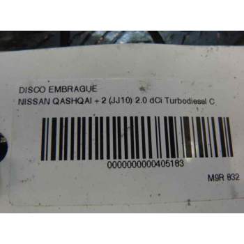 Recambio de disco embrague para nissan qashqai+2 (jj10) 2.0 dci turbodiesel cat referencia OEM IAM 8200421191  