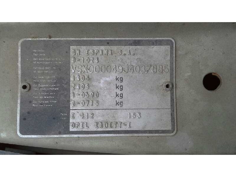 opel kadett e del año 1987