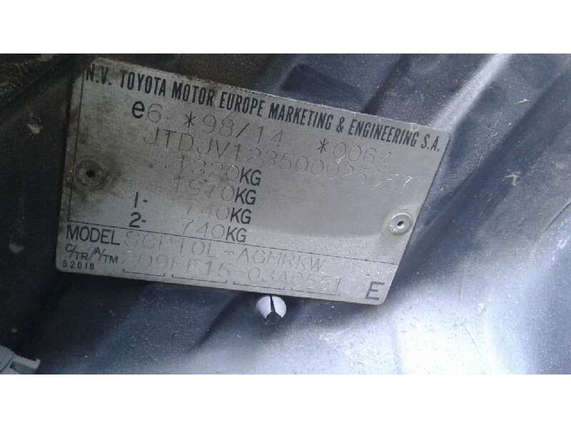 toyota yaris (ncp1/nlp1/scp1) del año 1999