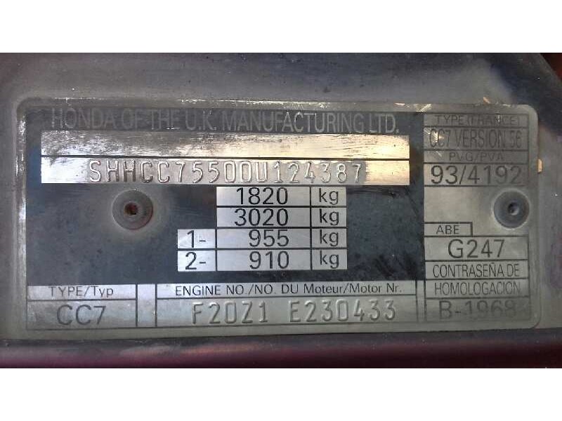 honda accord berlina (cc/ce) del año 1994