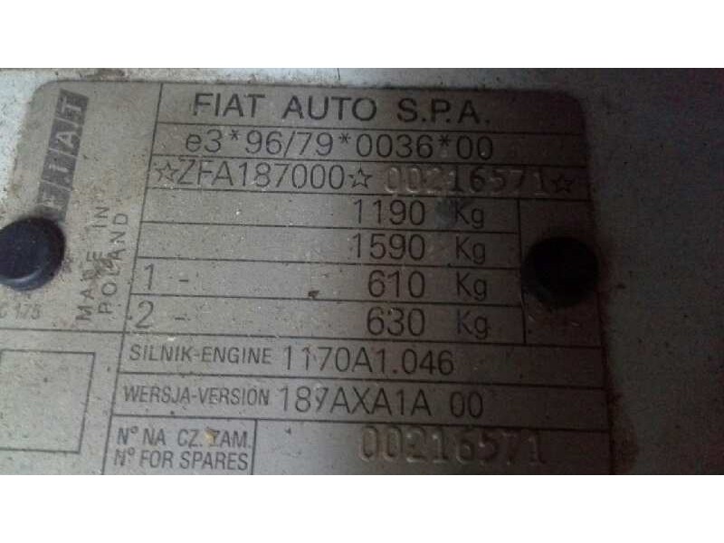 fiat seicento (187) del año 1999