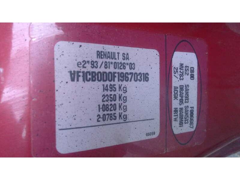 renault clio ii fase i (b/cbo) del año 1999