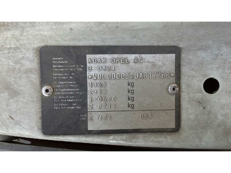 opel kadett e del año 1988