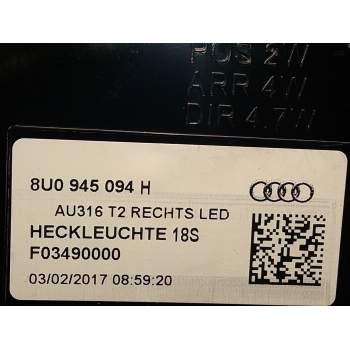 Recambio de piloto trasero derecho para audi q3 (8ub, 8ug) 2.0 tfsi quattro referencia OEM IAM 8U0945094H  