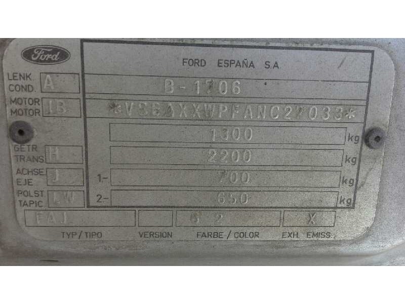 ford fiesta berl./courier del año 1992