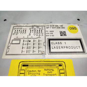Recambio de pantalla multifuncion para volkswagen passat cc b6 (357) 2.0 tdi referencia OEM IAM 3C8035195  