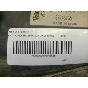 Recambio de faro izquierdo para seat cordoba berlina (6k2) stella referencia OEM IAM   