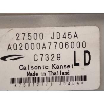 Recambio de mando calefaccion aire acondicionado para nissan qashqai i (j10, nj10) 2.0 dci referencia OEM IAM 27500JD45A  
