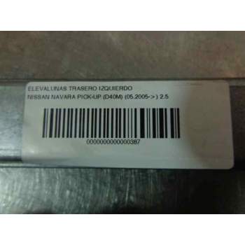 Recambio de elevalunas trasero izquierdo para nissan navara pick-up (d40m) 2.5 dci diesel cat referencia OEM IAM   100061