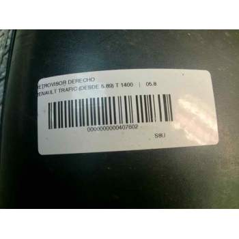 Recambio de retrovisor derecho para renault trafic (desde 5.89) t 1400 referencia OEM IAM   