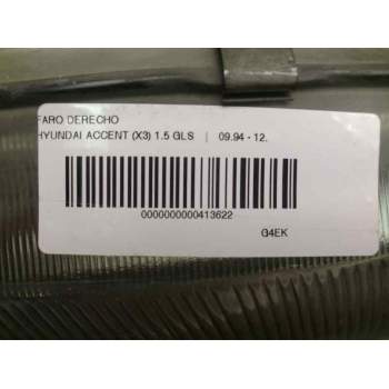Recambio de faro derecho para hyundai accent (x3) 1.5 gls referencia OEM IAM   