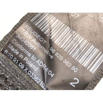 Recambio de cinturon seguridad trasero derecho para peugeot 3008 i monospace (0u_) 1.6 hdi referencia OEM IAM 9682036280  