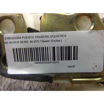 Recambio de cerradura puerta trasera izquierda para mg serie 45 (rt) classic (5-ptas.) referencia OEM IAM FUB103280  