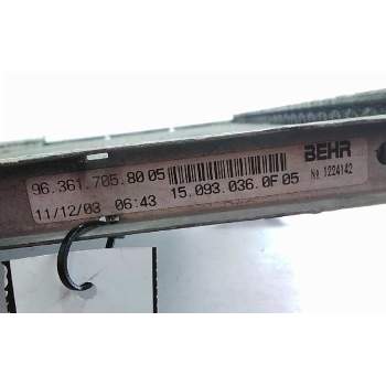 Recambio de radiador agua para peugeot 406 break (s1/s2) sr pack referencia OEM IAM 9636170580  