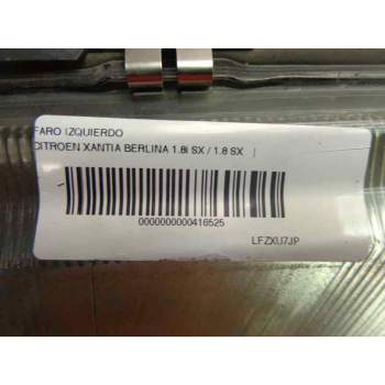 Recambio de faro izquierdo para citroën xantia berlina 1.8i sx / 1.8 sx referencia OEM IAM 95667947  