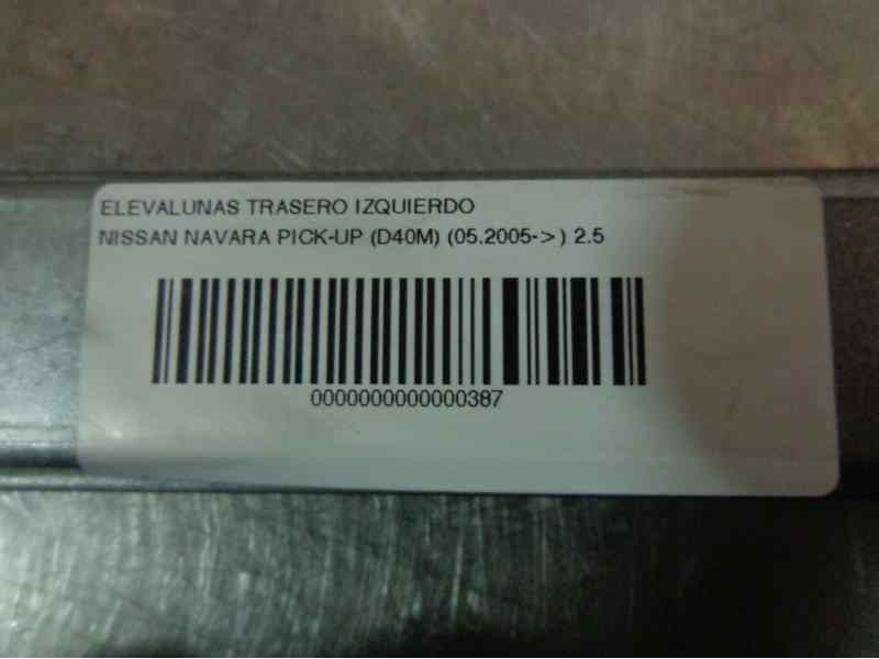 Recambio de elevalunas trasero izquierdo para nissan navara pick-up (d40m) 2.5 dci diesel cat referencia OEM IAM   100061