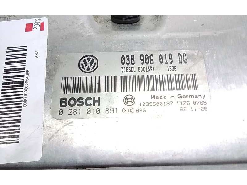 Recambio de centralita motor uce para seat ibiza (6l1) signo referencia OEM IAM 038906019DQ  