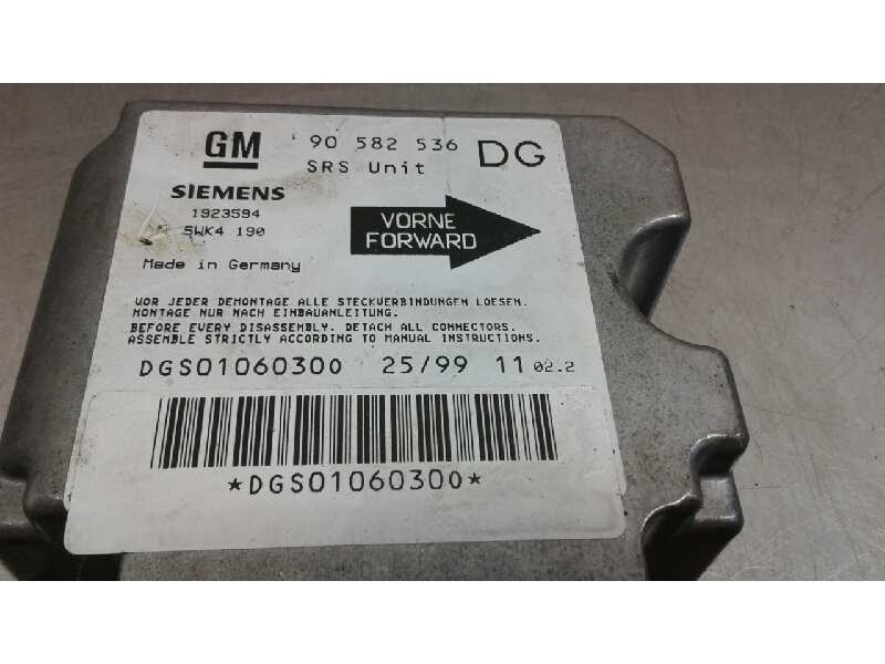 Recambio de centralita airbag para opel zafira a elegance referencia OEM IAM 90582536  