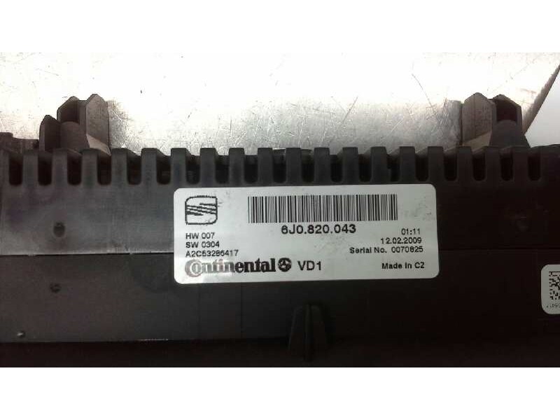 Recambio de mando climatizador para seat ibiza sc (6j1) reference referencia OEM IAM 6J0820043  