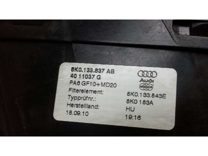 Recambio de caja filtro de aire para audi a5 sportback (8t) 1.8 tfsi referencia OEM IAM   