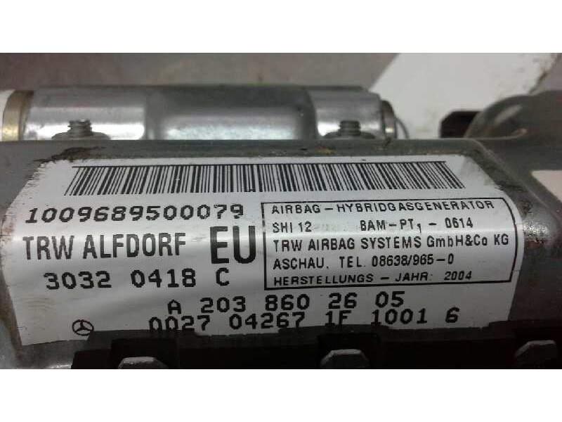 Recambio de airbag lateral derecho para mercedes clase c (w203) berlina 220 cdi (la) (203.008) referencia OEM IAM 2038602605  